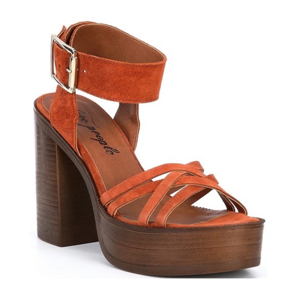 Free People Laney Platform in Rust
